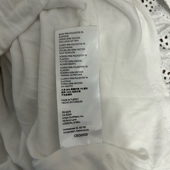 Anthropologie Maeve White Puff Sleeve Sundress. Size Medium - Picture 6 of 6